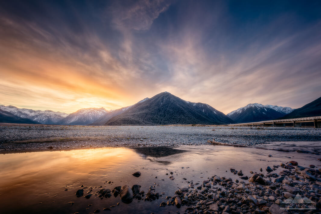 Mountain Reflection Near Arthurs Pass - Newzealandscapes photo canvas prints New Zealand